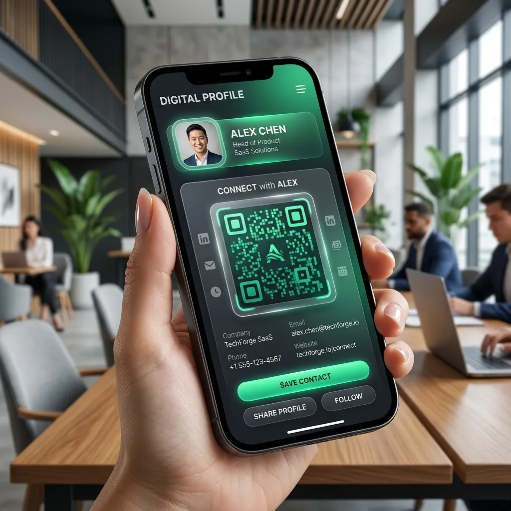 QR Profile Builder Mockup